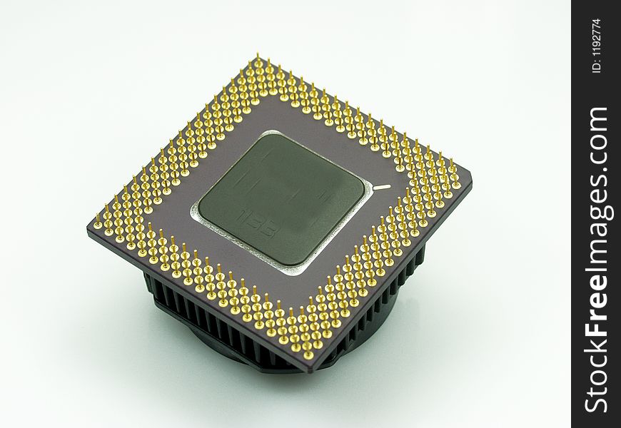 Computer cpu processor close up