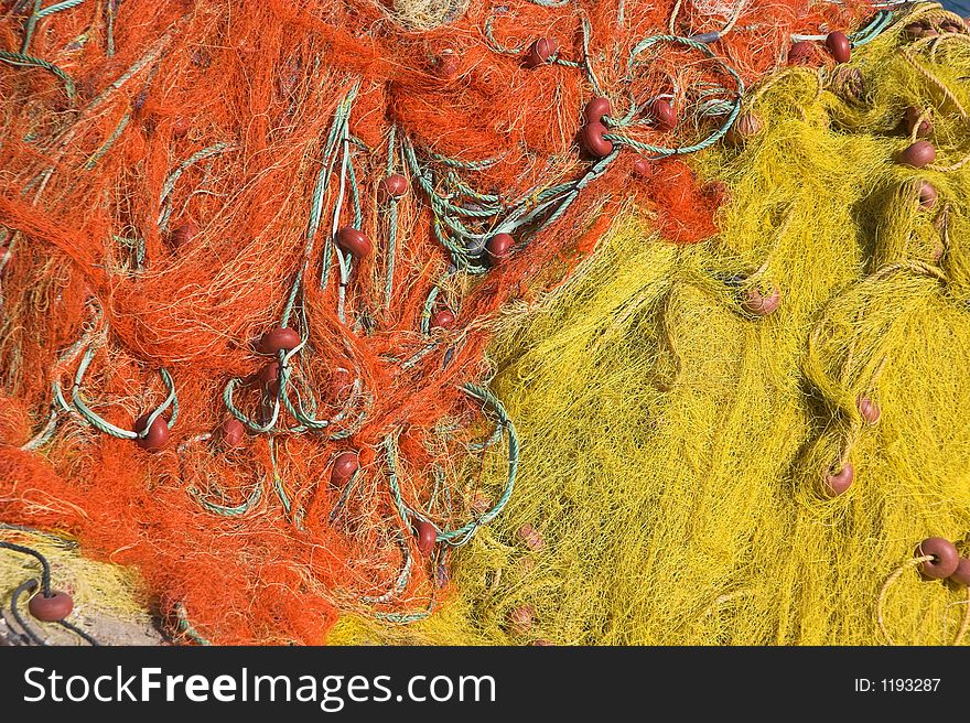 Colorful fishing net