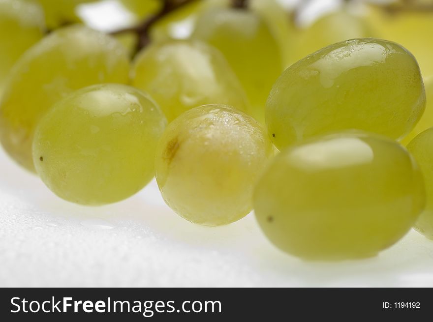 Close up of green grapes