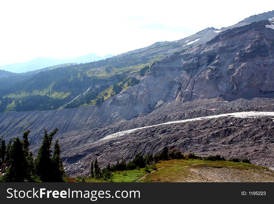 Glacier at Mount Rainier, Washington, USA. Glacier at Mount Rainier, Washington, USA