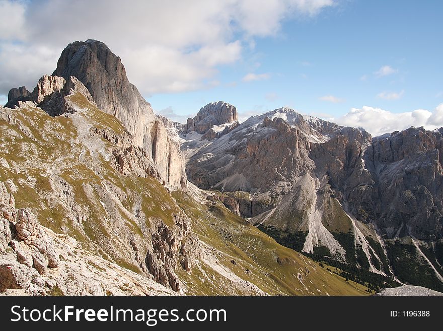 Mountain scene in The Dolomites