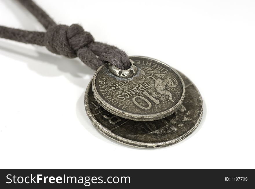 Photo of Coins on a String - Neclace. Photo of Coins on a String - Neclace