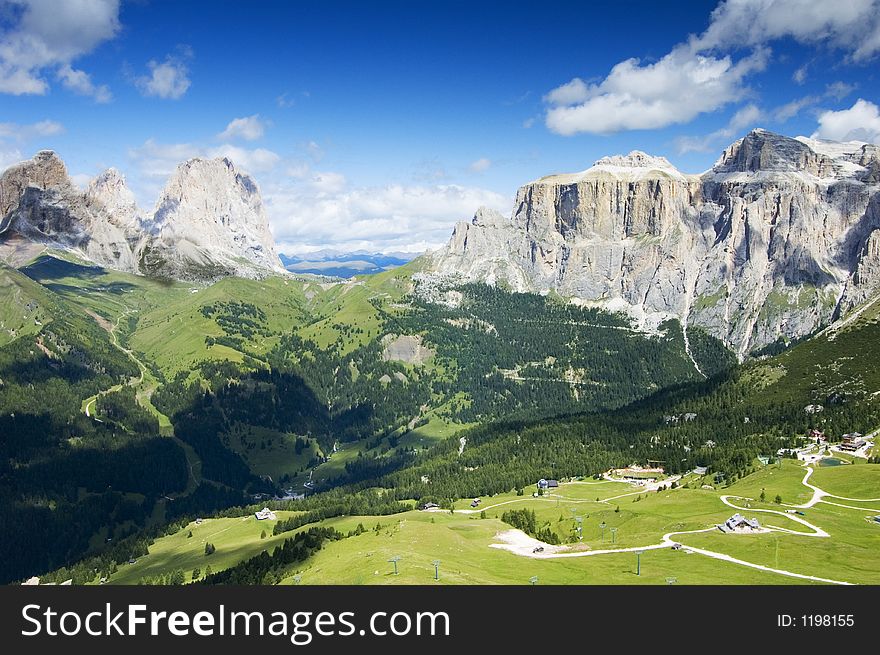 A view from the Dolomiti Alps. A view from the Dolomiti Alps