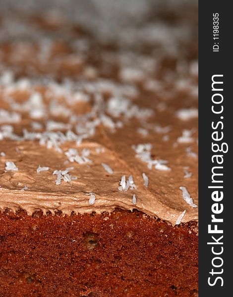 Detail of a chocolate cake