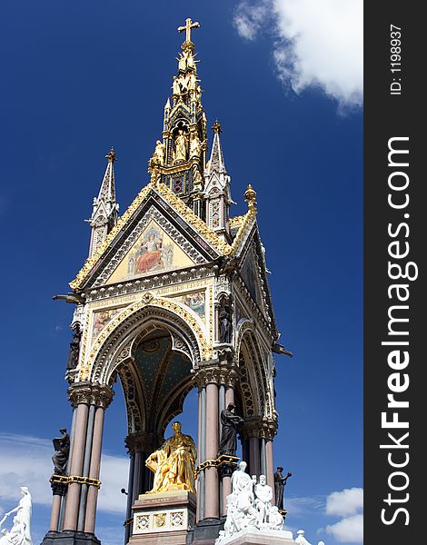 The Prince Albert memorial in Hyde park, London.