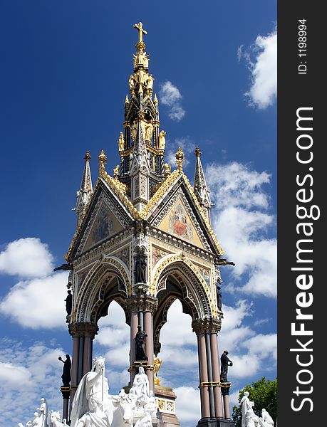 The Prince Albert Memorial In Hyde Park, London.