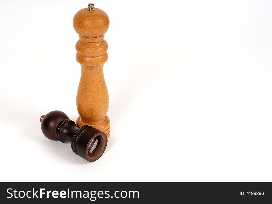 Two pepper mills