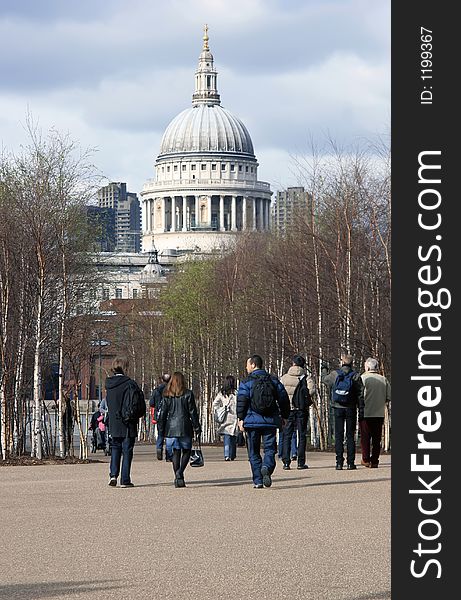 A view of St Pauls Cathedral, London.