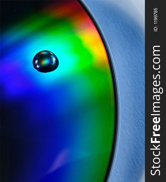 Light reflexion on a cd rom (no filter). Light reflexion on a cd rom (no filter)