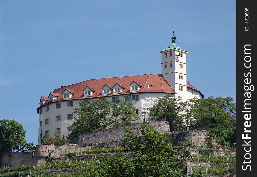 The old castle at Vaihingen on the Enz river sits high above the medieval town. The old castle at Vaihingen on the Enz river sits high above the medieval town.