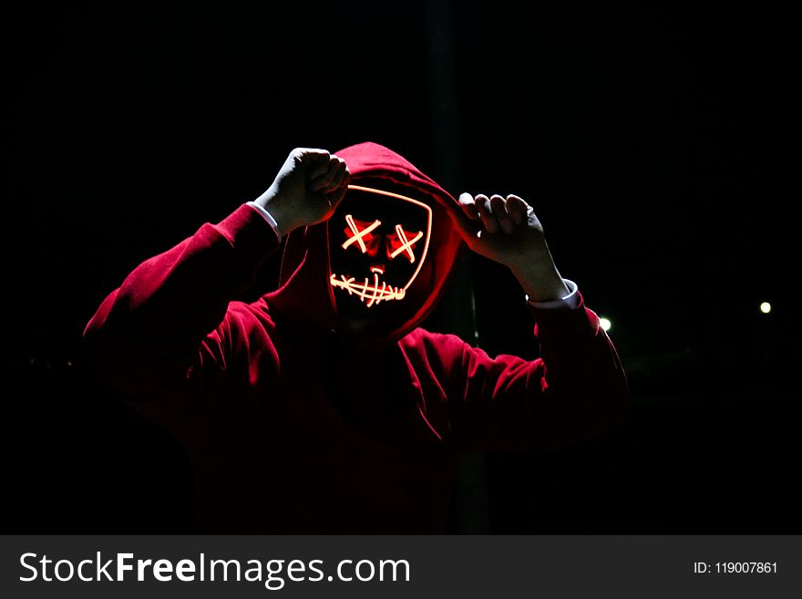 Person Wearing Red Hoodie