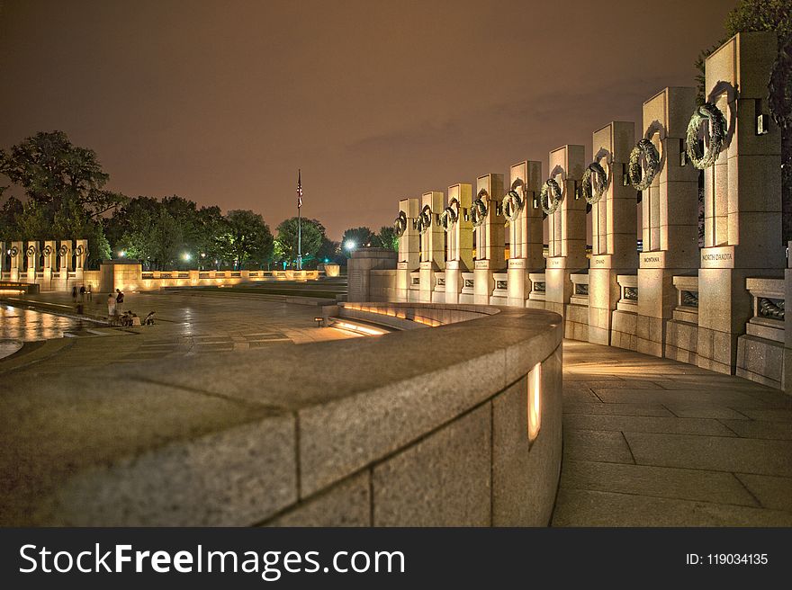 Night, Lighting, Reflection, Tourist Attraction