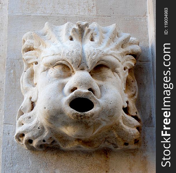 Stone Carving, Sculpture, Head, Carving