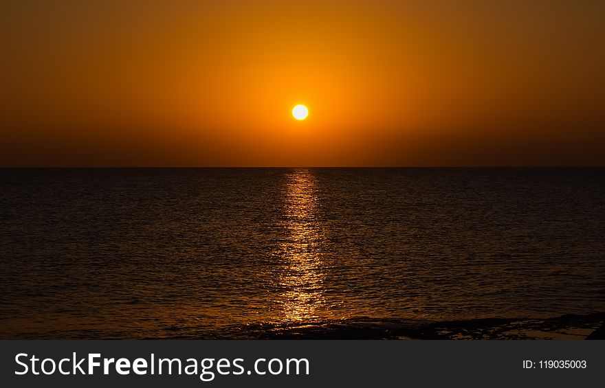 Horizon, Sunset, Sunrise, Sea