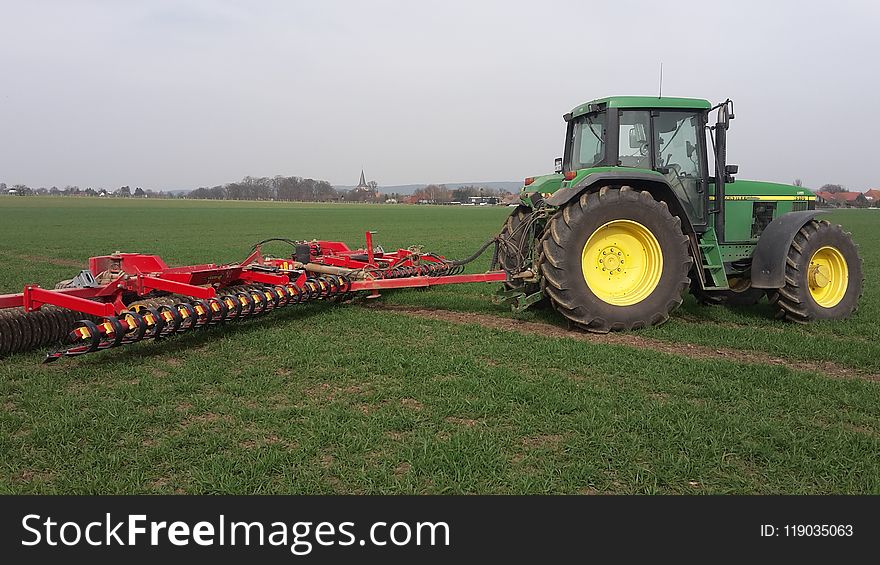 Agricultural Machinery, Agriculture, Grassland, Field