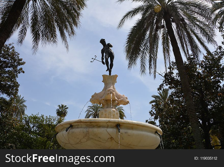 Statue, Tree, Monument, Arecales