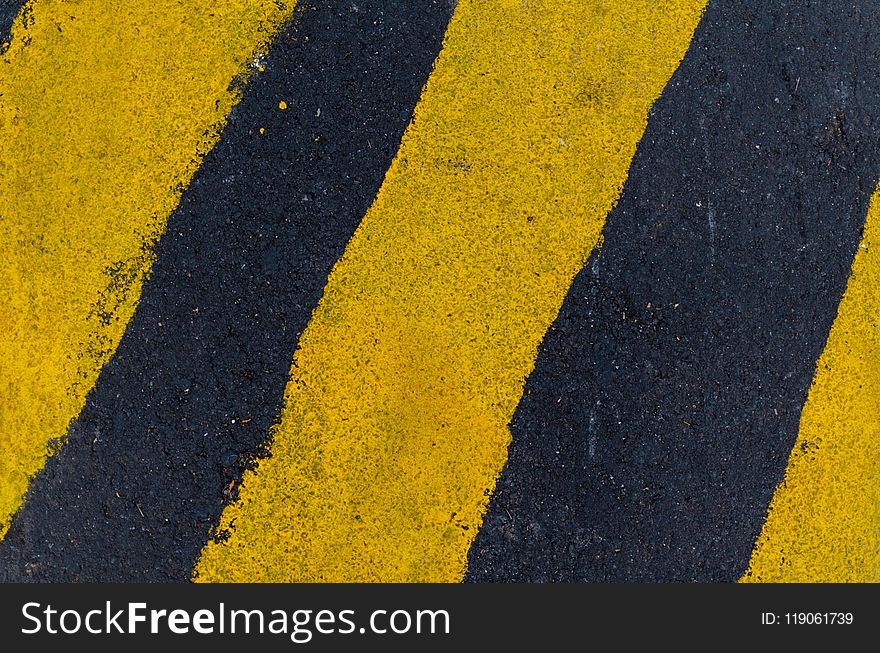 Yellow And Black Pedestrian Lane