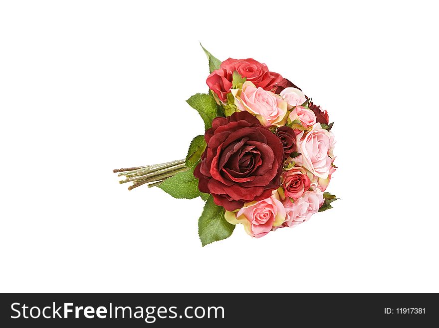 Bouquet of Roses isolated on white background