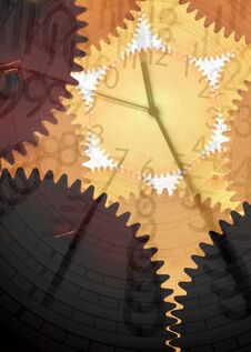 Gears And Us Clock Stock Images