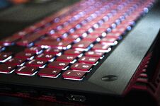 A Red-black Gaming Laptop Royalty Free Stock Images