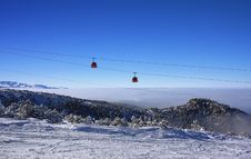Cable Car Ski Lift. Borovets, Bulgaria Stock Photo Cable Car Ski Lift. Borovets, Bulgaria Stock Photo