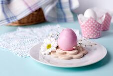 A Festive Easter Table, A Light Morning, A Traditional Christian Festive Breakfast. Stock Image
