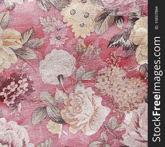 Rose Fabric background,vintage colour effect