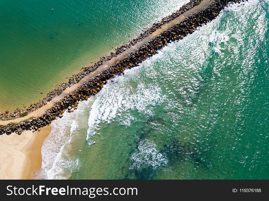 Swimming Behind a Breakwall