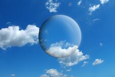 Blue Sky And Bubble Stock Photography