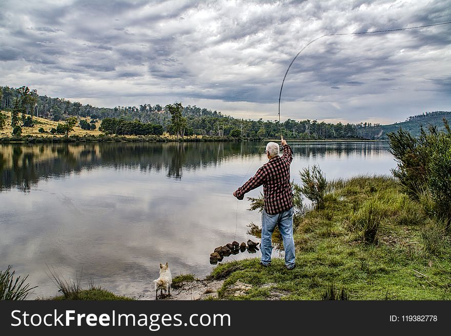 Woman Doing Fishing