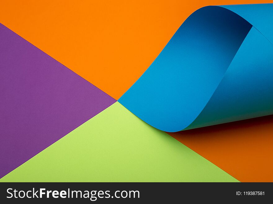 Abstract background of sheets of colored paper