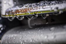 Rain Drops, Water Drops On Hood Of Automobile - Car Detailing Stock Images