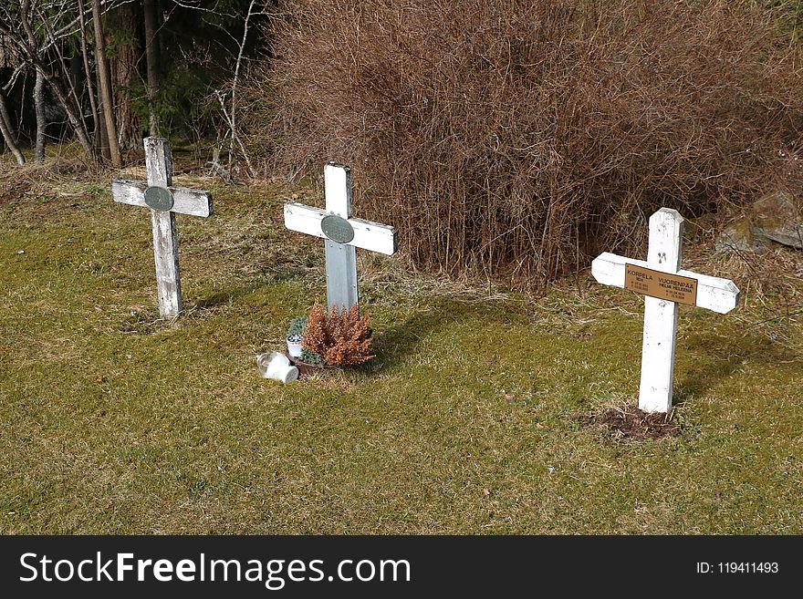 Grave, Cross, Cemetery, Headstone