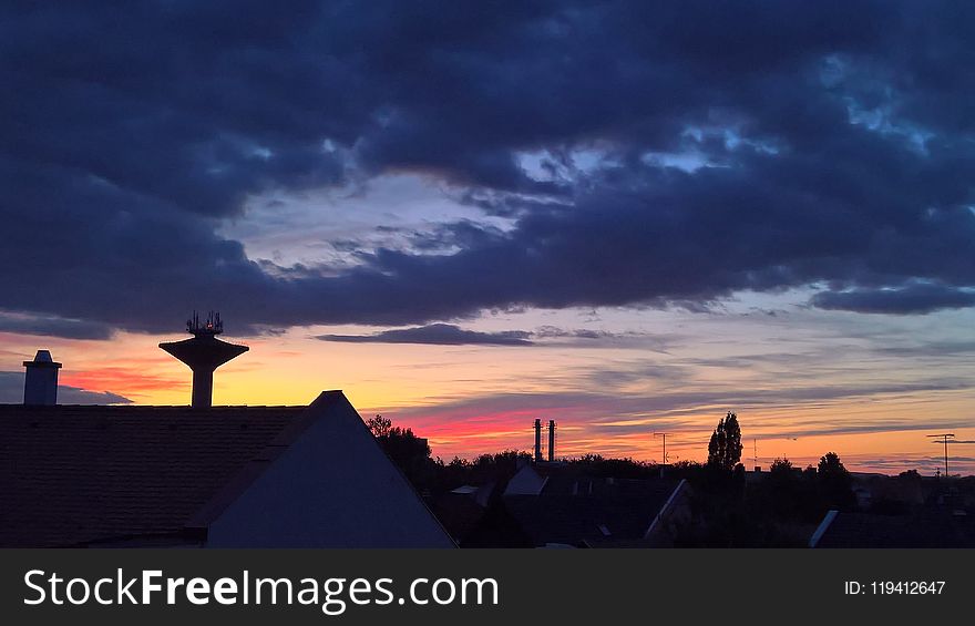 Sky, Afterglow, Dawn, Red Sky At Morning