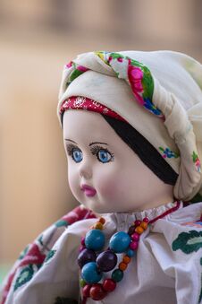 Handmade Ukrainian Doll Ancient Culture Folk Crafts Tradition Of Ukraine. Royalty Free Stock Photo