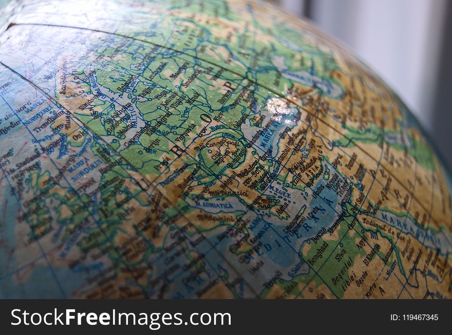 Closeup Photo of Desk Globe