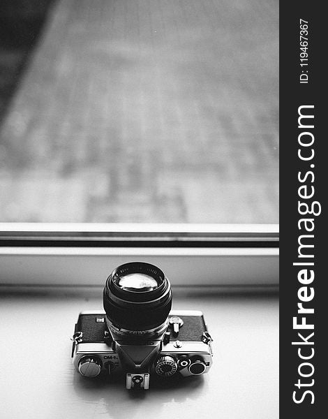 Grayscale Photography of Dslr Camera