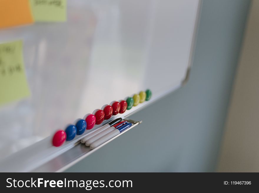 Pens Beside Dry-erase Board