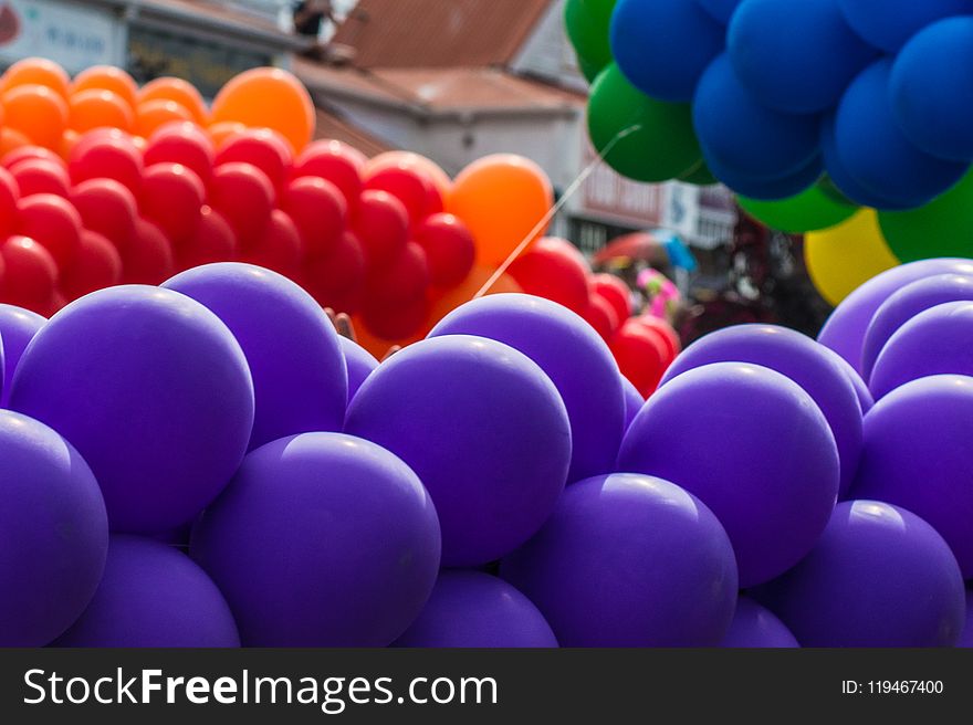 Purple And Red Balloons