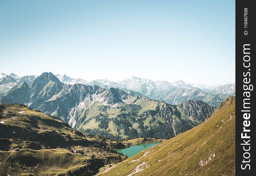 Aerial Photo Of Mountain Ranges