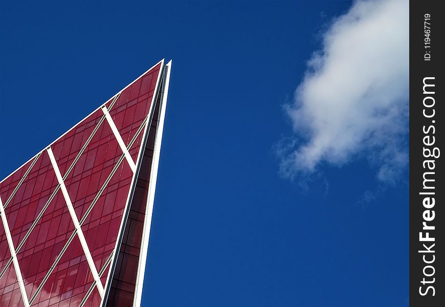 Blue Sky Near Red Building