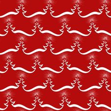 Seamless Christmas Tree Pattern Stock Image