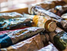 Used Oil Paint Tubes Stock Images