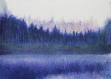 Fog Over The Lake Royalty Free Stock Images Fog Over The Lake Royalty Free Stock Images