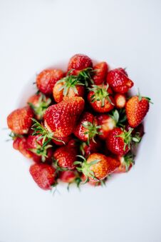 Strawberries In A Plate Isolated. Stock Image Strawberries In A Plate Isolated. Stock Image