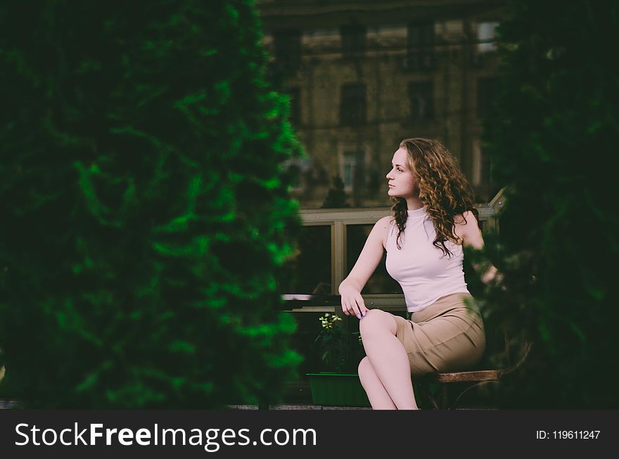 Woman Wearing Brown Skirt