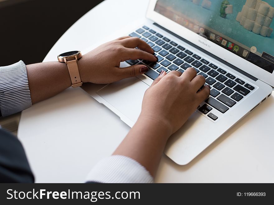 Person Using Macbook Air