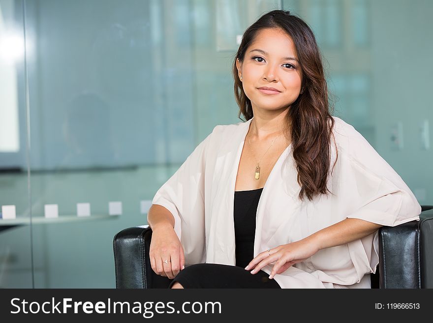 Woman Wearing White Shirt