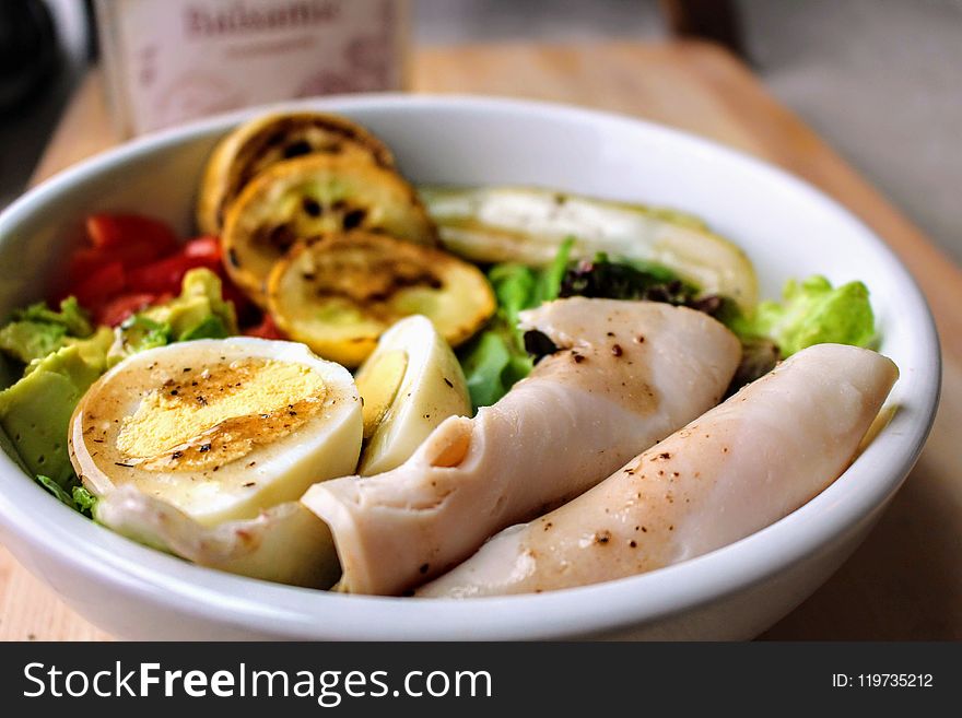 Boiled Egg and Ham Salad