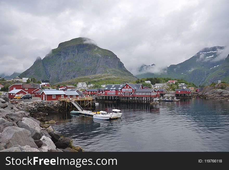 Waterway, Fjord, Mountain, Loch